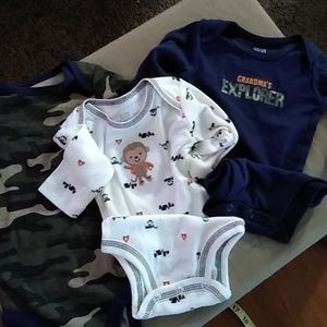 THREE Carter's Just One You Onesies 0-3M